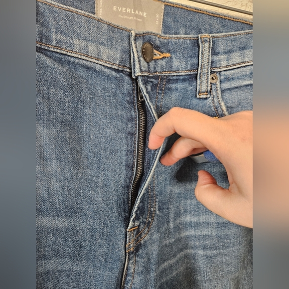 NWOT Everlane Men's Selvedge Straight Fit Jeans In Longbay Size 33x30 - Picture 8 of 11